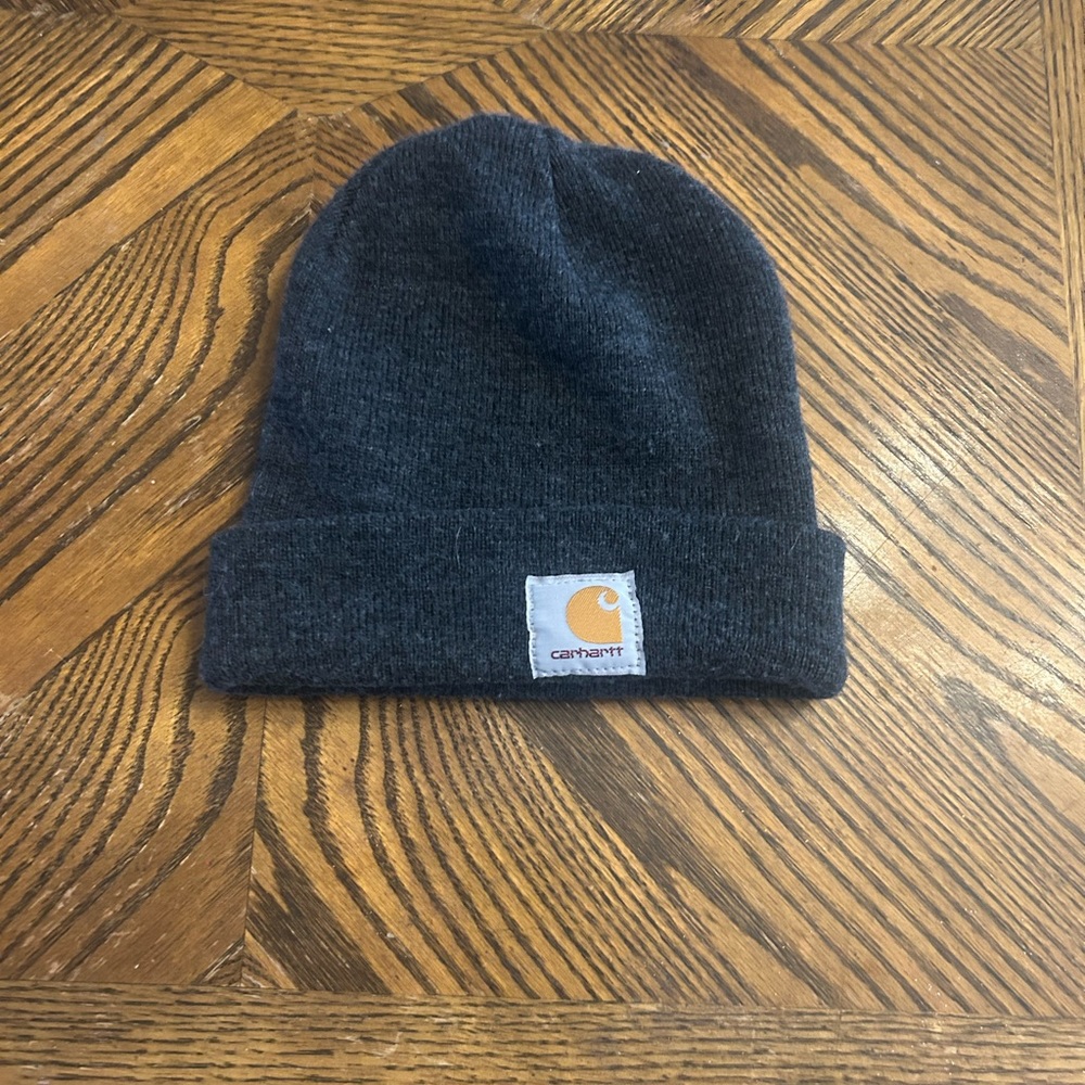 Carhartt Beanie Hat Cap Adult One Size Gray Winter Outdoors Authentic EUC
